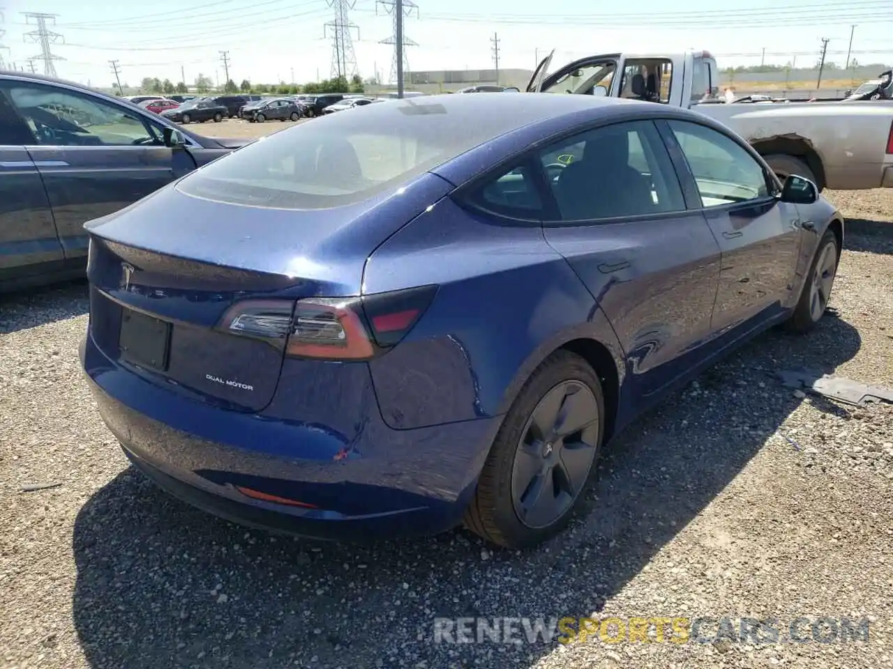 4 Photograph of a damaged car 5YJ3E1EB1NF188485 TESLA MODEL 3 2022