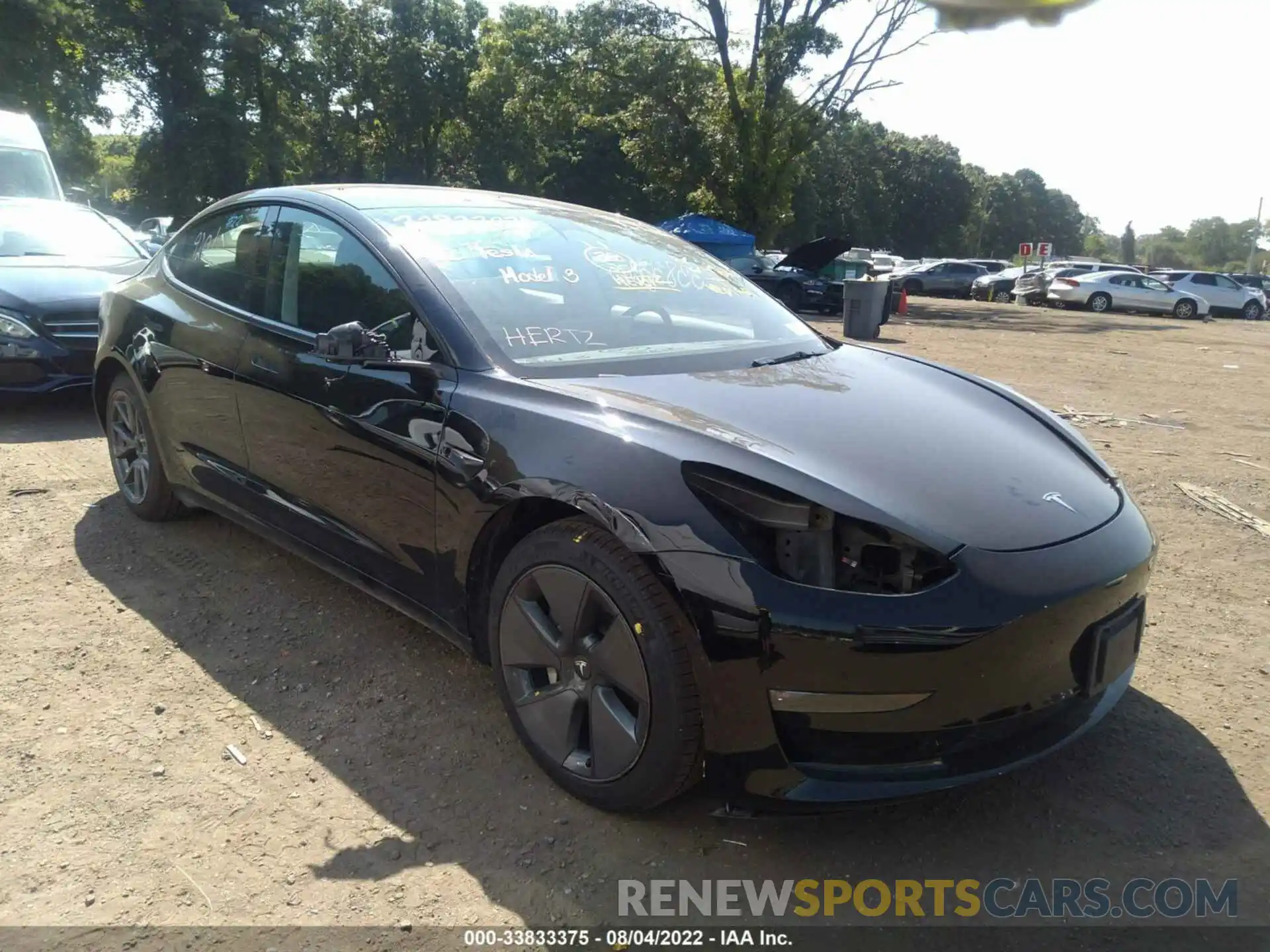 1 Photograph of a damaged car 5YJ3E1EB1NF191628 TESLA MODEL 3 2022