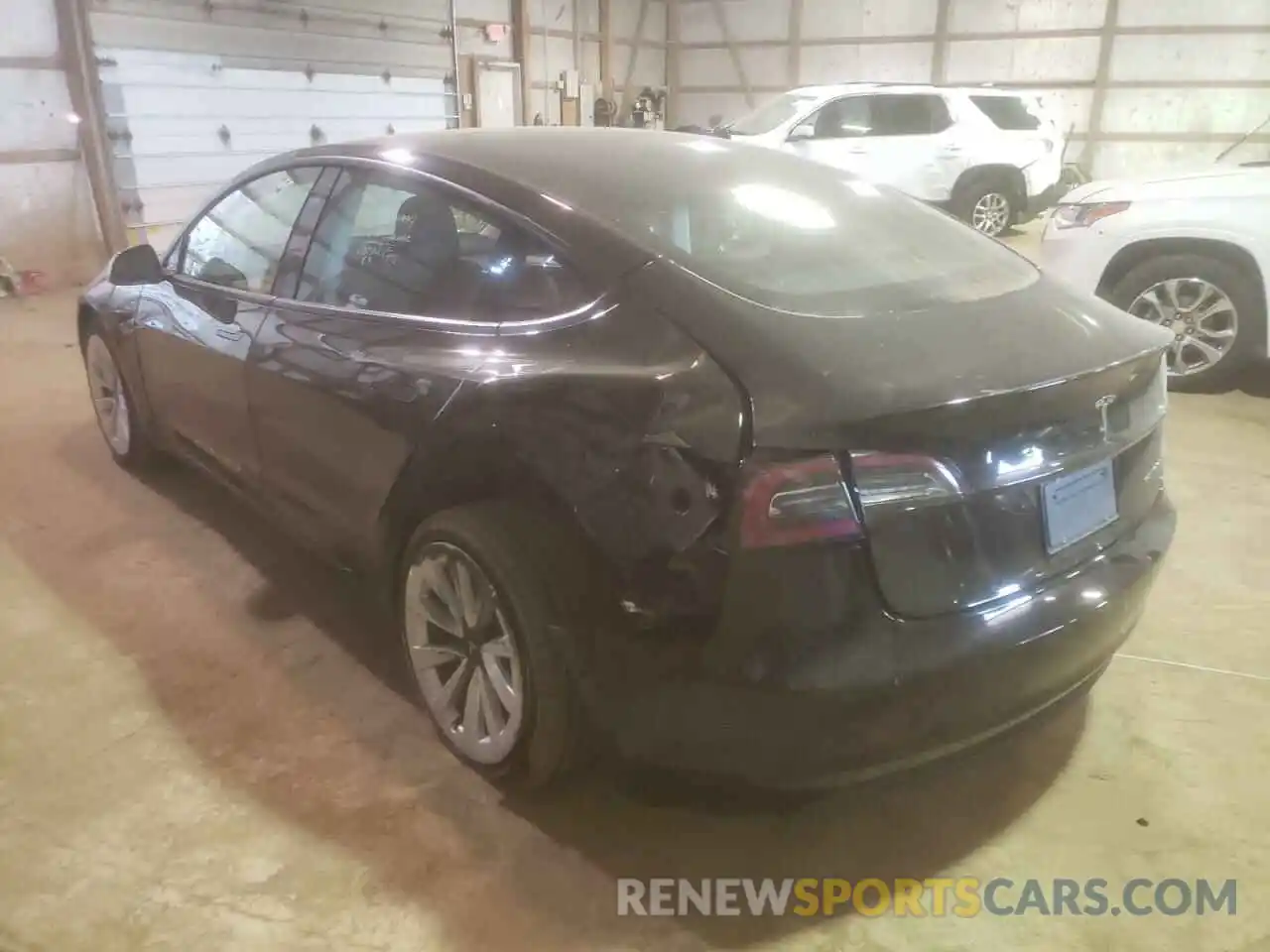 3 Photograph of a damaged car 5YJ3E1EB1NF191659 TESLA MODEL 3 2022