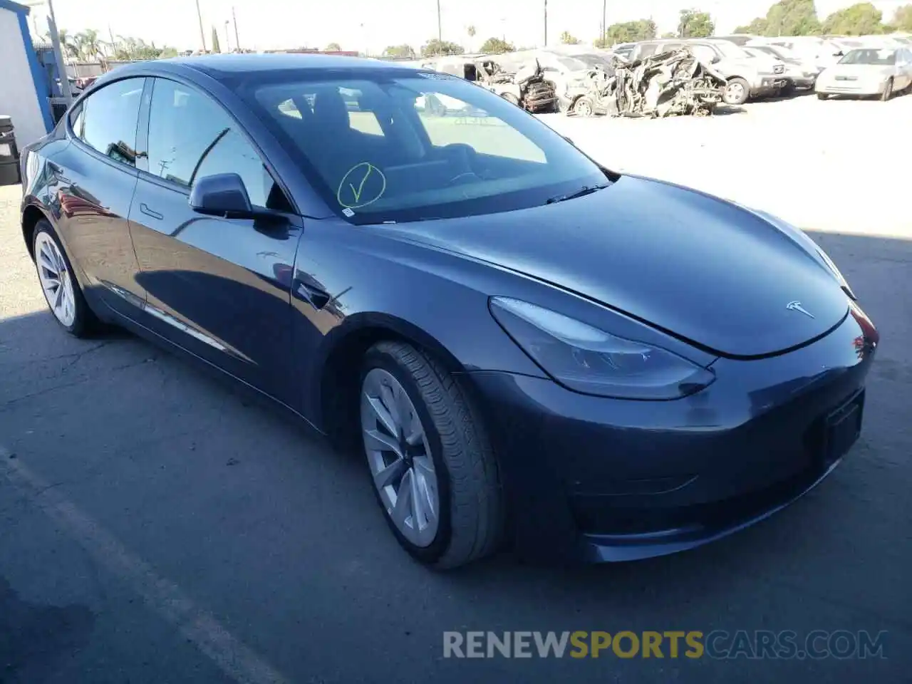 1 Photograph of a damaged car 5YJ3E1EB1NF192391 TESLA MODEL 3 2022