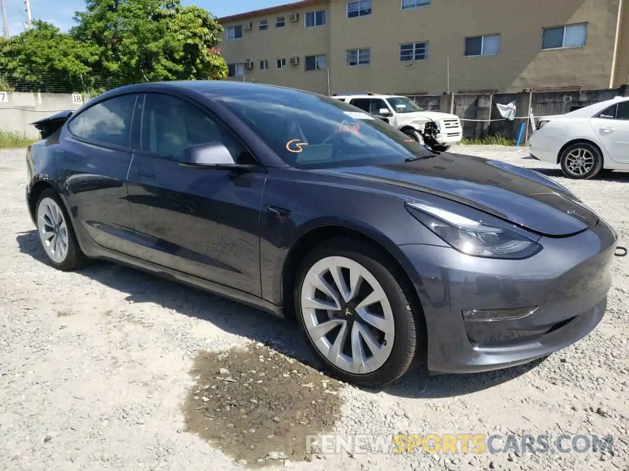 1 Photograph of a damaged car 5YJ3E1EB1NF199048 TESLA MODEL 3 2022