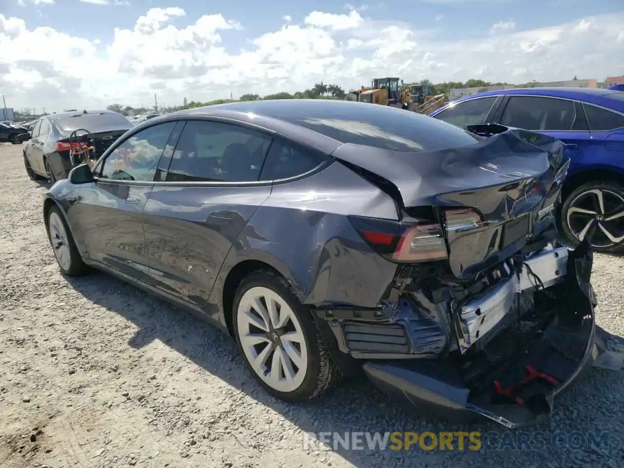 3 Photograph of a damaged car 5YJ3E1EB1NF199048 TESLA MODEL 3 2022