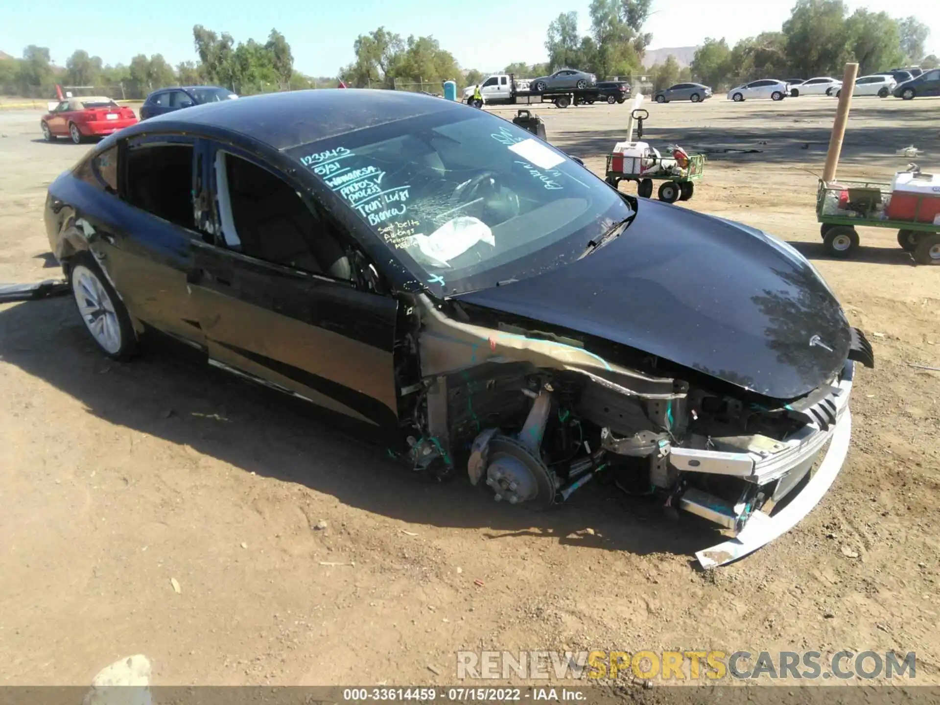 1 Photograph of a damaged car 5YJ3E1EB1NF210968 TESLA MODEL 3 2022