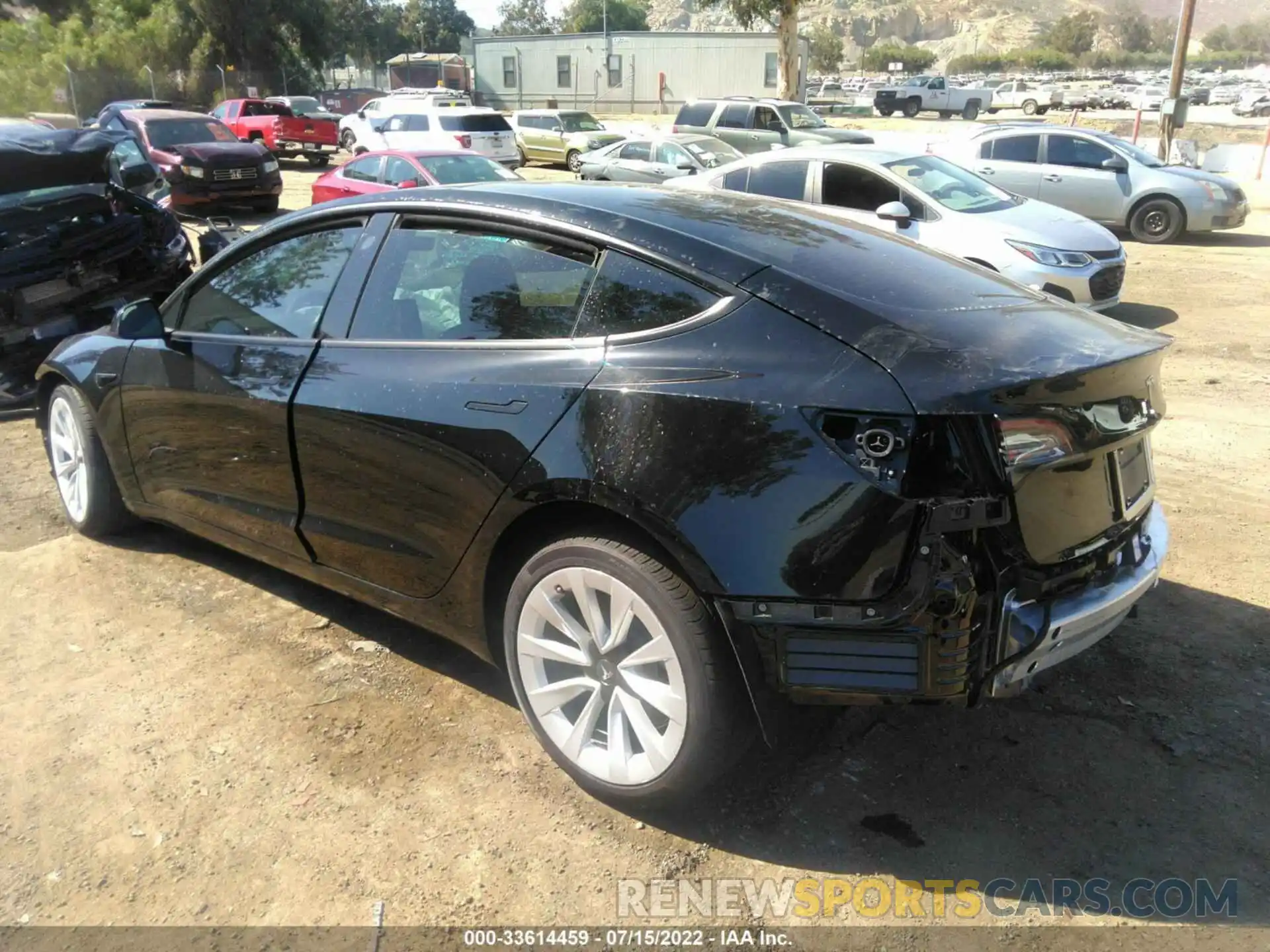 3 Photograph of a damaged car 5YJ3E1EB1NF210968 TESLA MODEL 3 2022