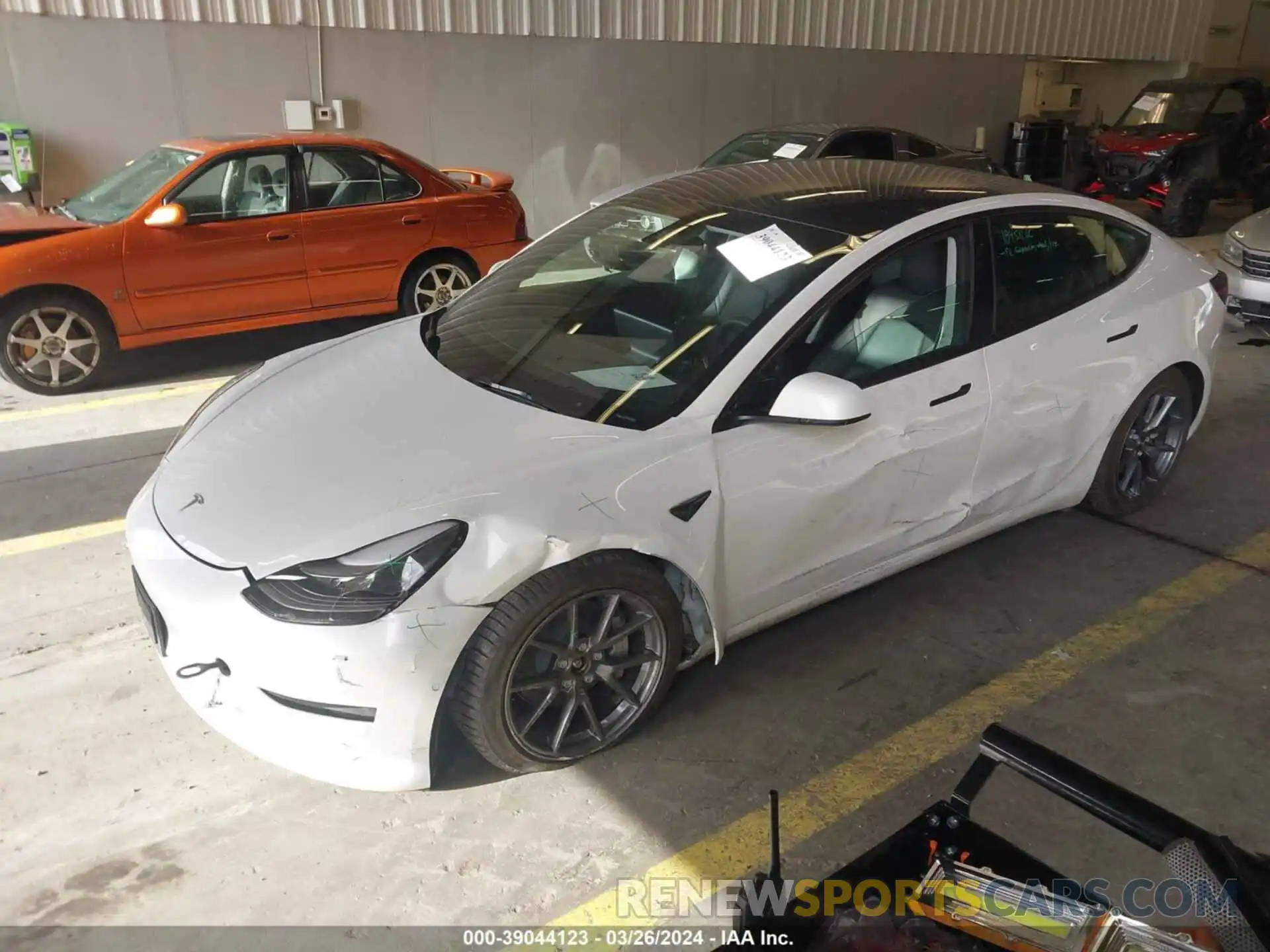 2 Photograph of a damaged car 5YJ3E1EB1NF256607 TESLA MODEL 3 2022