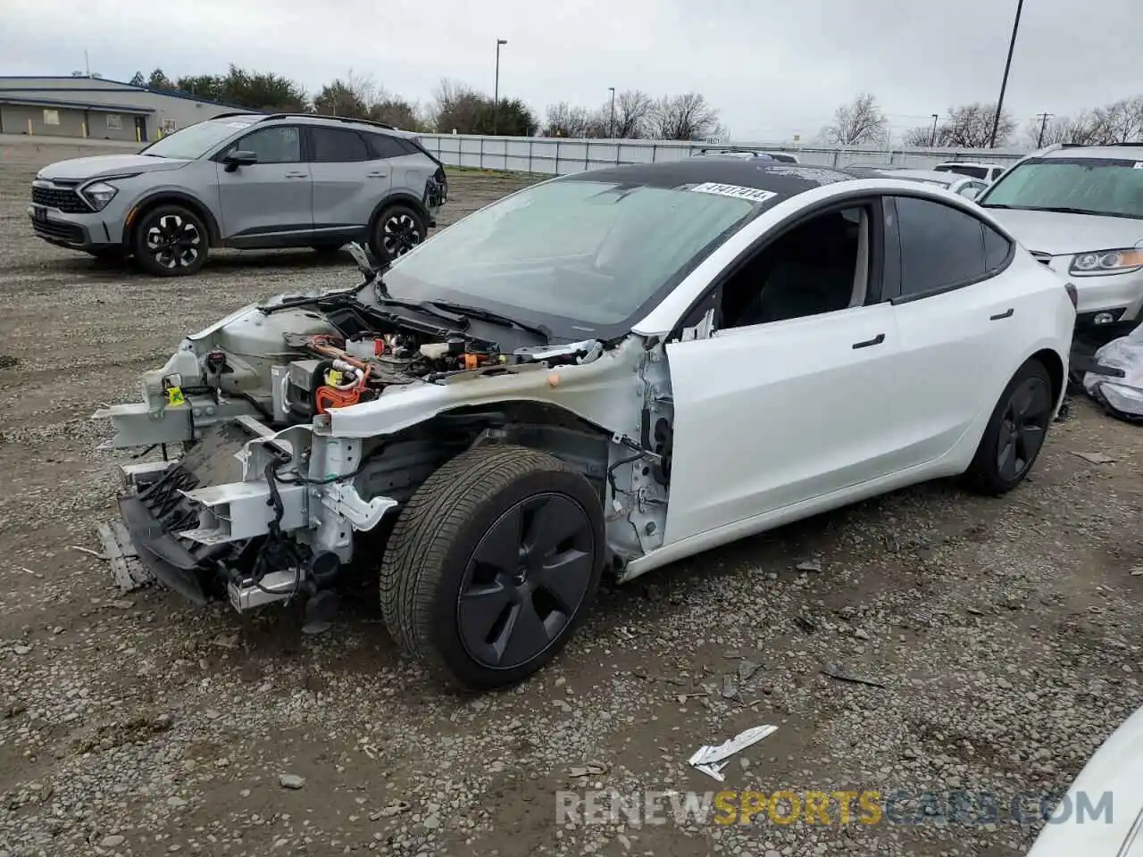 1 Photograph of a damaged car 5YJ3E1EB1NF349336 TESLA MODEL 3 2022