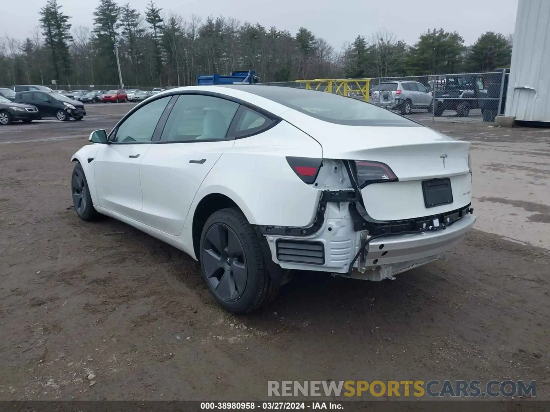 3 Photograph of a damaged car 5YJ3E1EB2NF101869 TESLA MODEL 3 2022