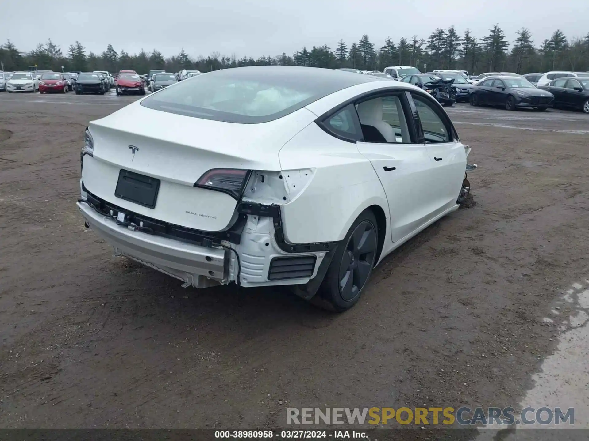 4 Photograph of a damaged car 5YJ3E1EB2NF101869 TESLA MODEL 3 2022