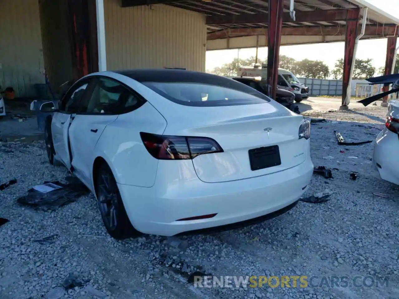 3 Photograph of a damaged car 5YJ3E1EB2NF103444 TESLA MODEL 3 2022