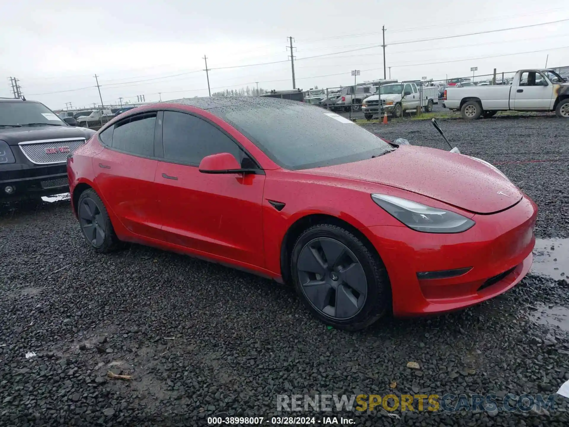 1 Photograph of a damaged car 5YJ3E1EB2NF103671 TESLA MODEL 3 2022