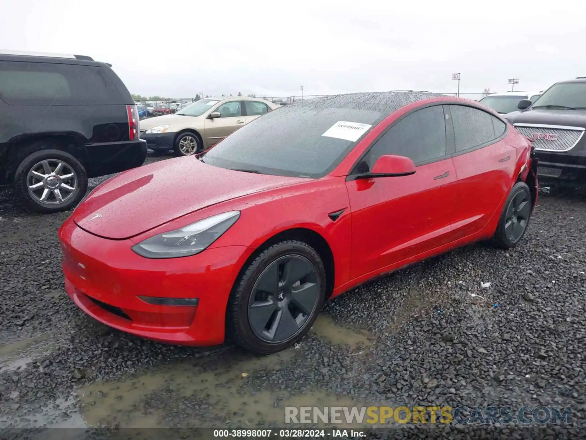 2 Photograph of a damaged car 5YJ3E1EB2NF103671 TESLA MODEL 3 2022