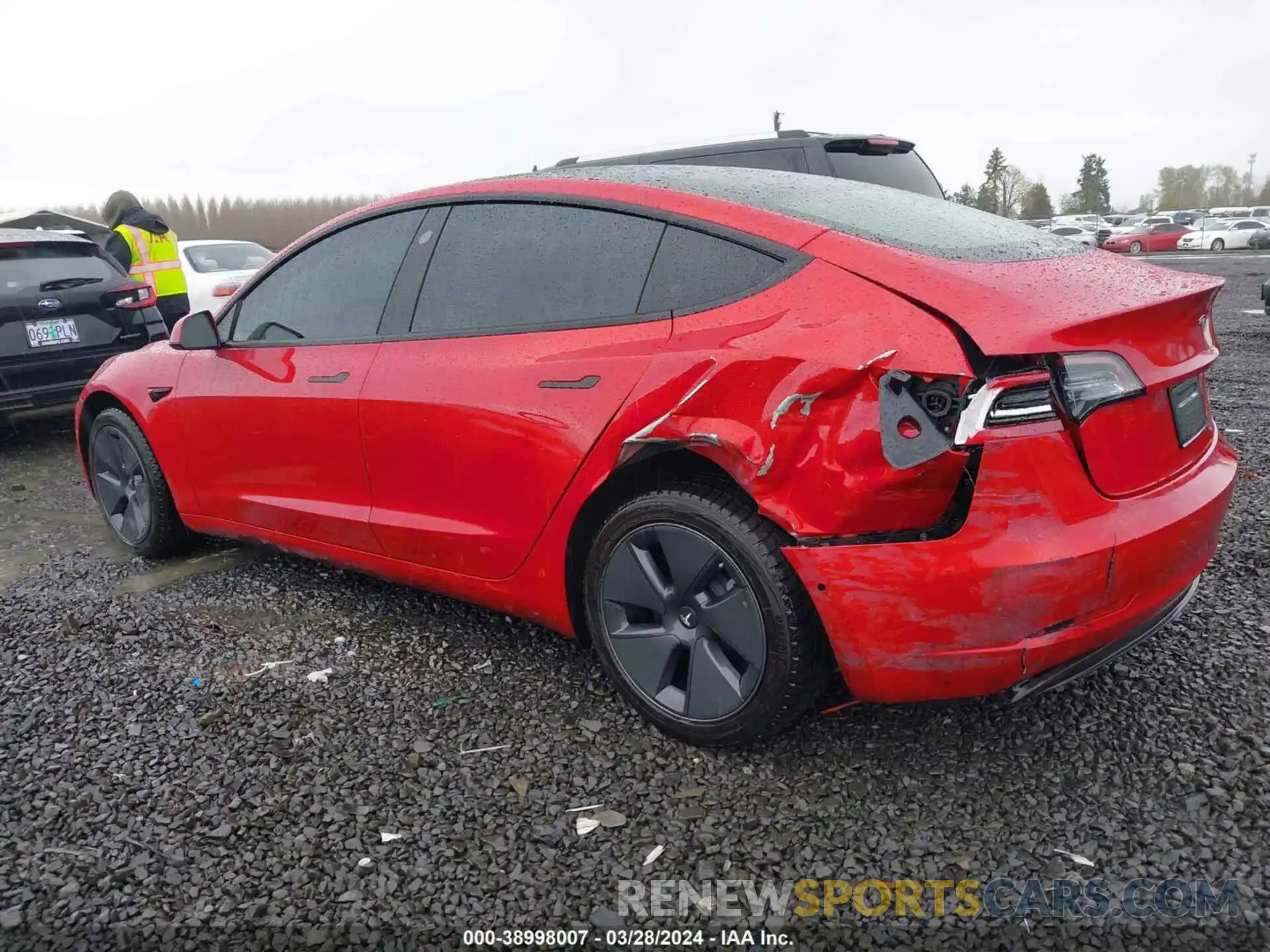 3 Photograph of a damaged car 5YJ3E1EB2NF103671 TESLA MODEL 3 2022