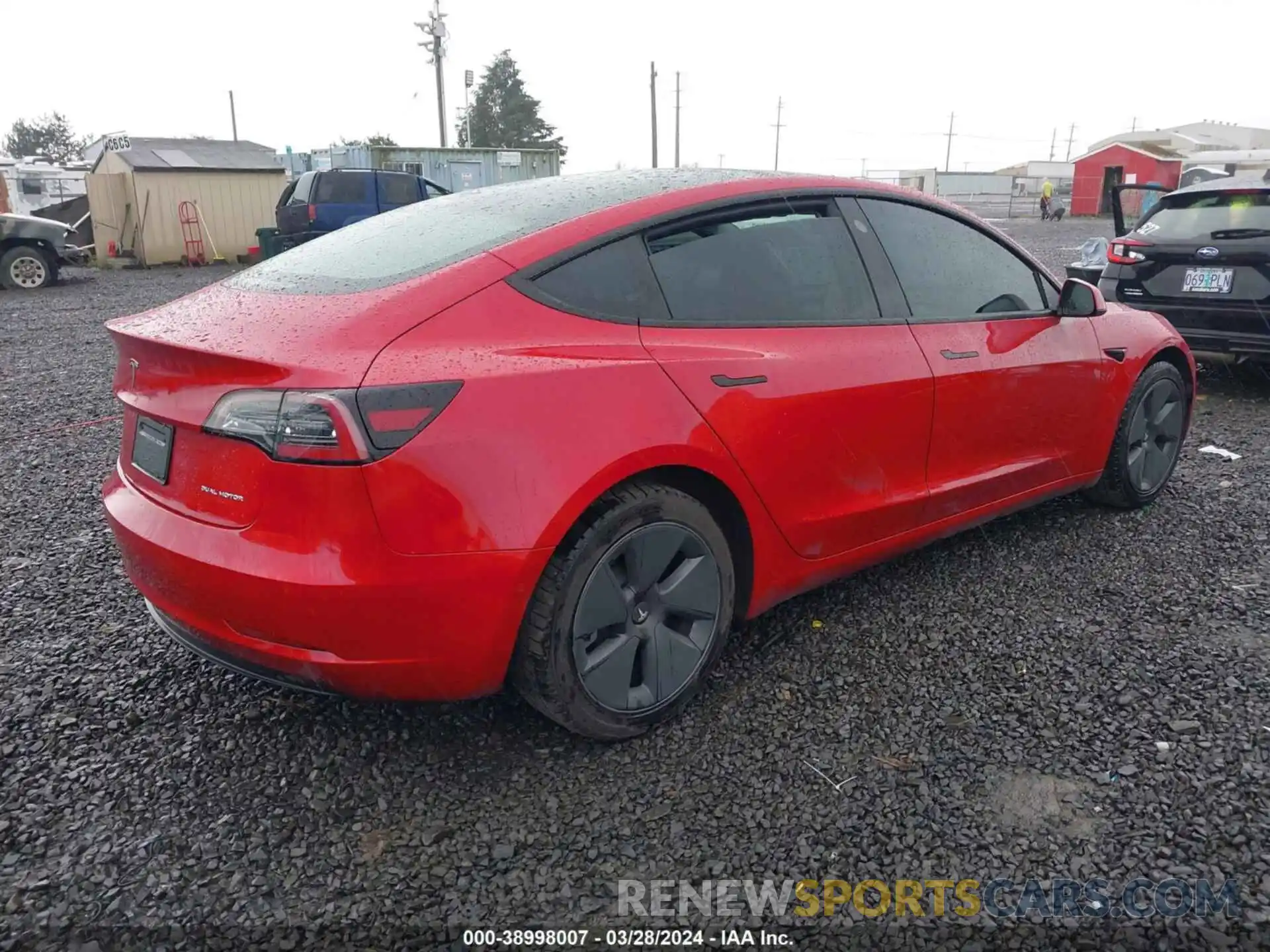 4 Фотография поврежденного автомобиля 5YJ3E1EB2NF103671 TESLA MODEL 3 2022