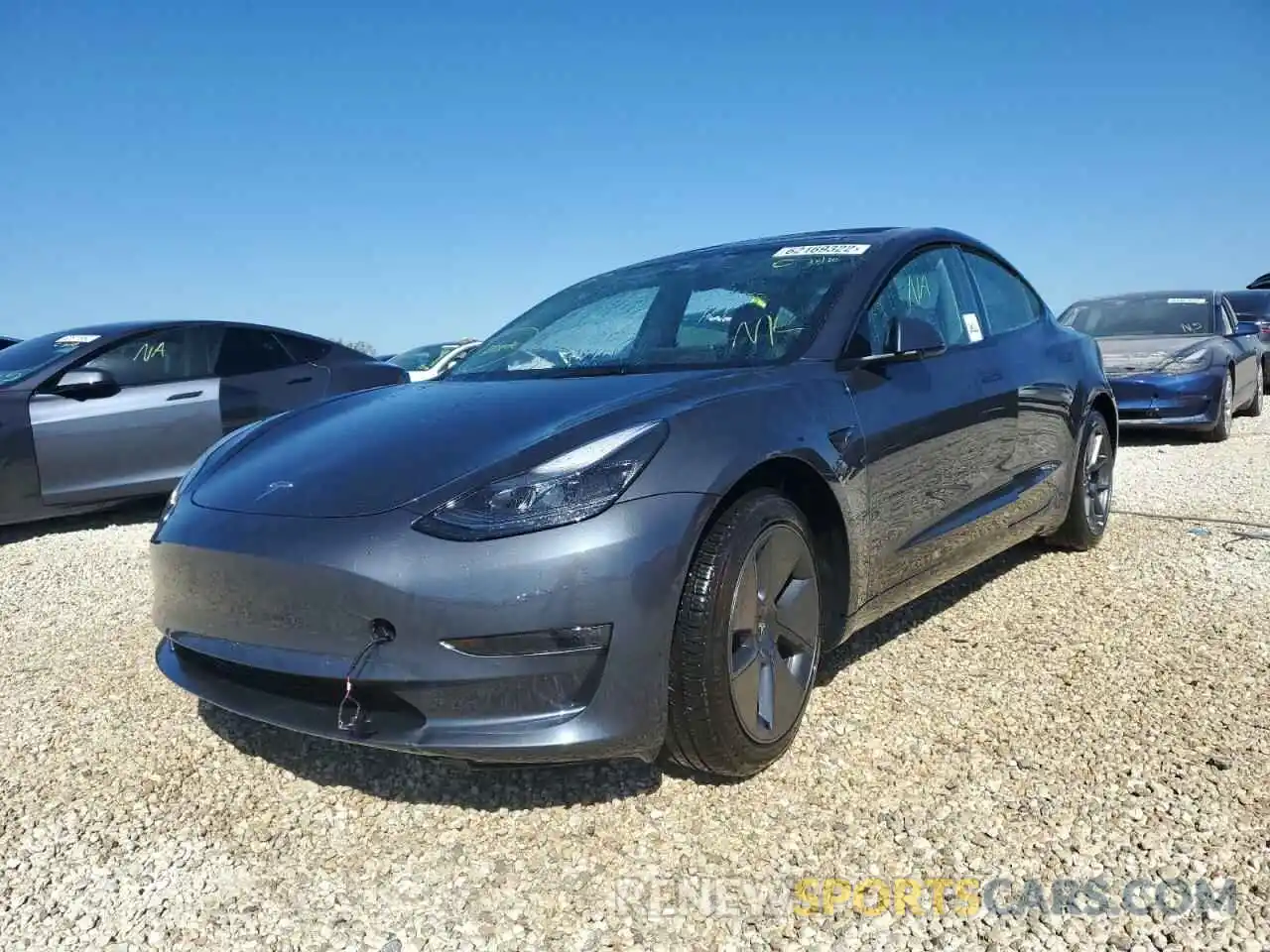 2 Photograph of a damaged car 5YJ3E1EB2NF104562 TESLA MODEL 3 2022