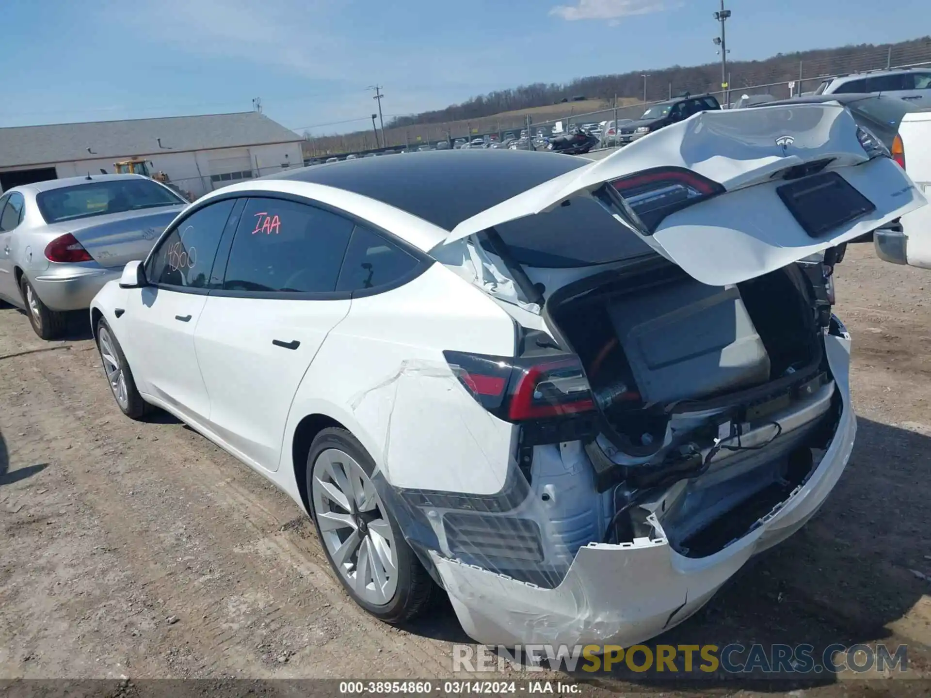 3 Photograph of a damaged car 5YJ3E1EB2NF110930 TESLA MODEL 3 2022