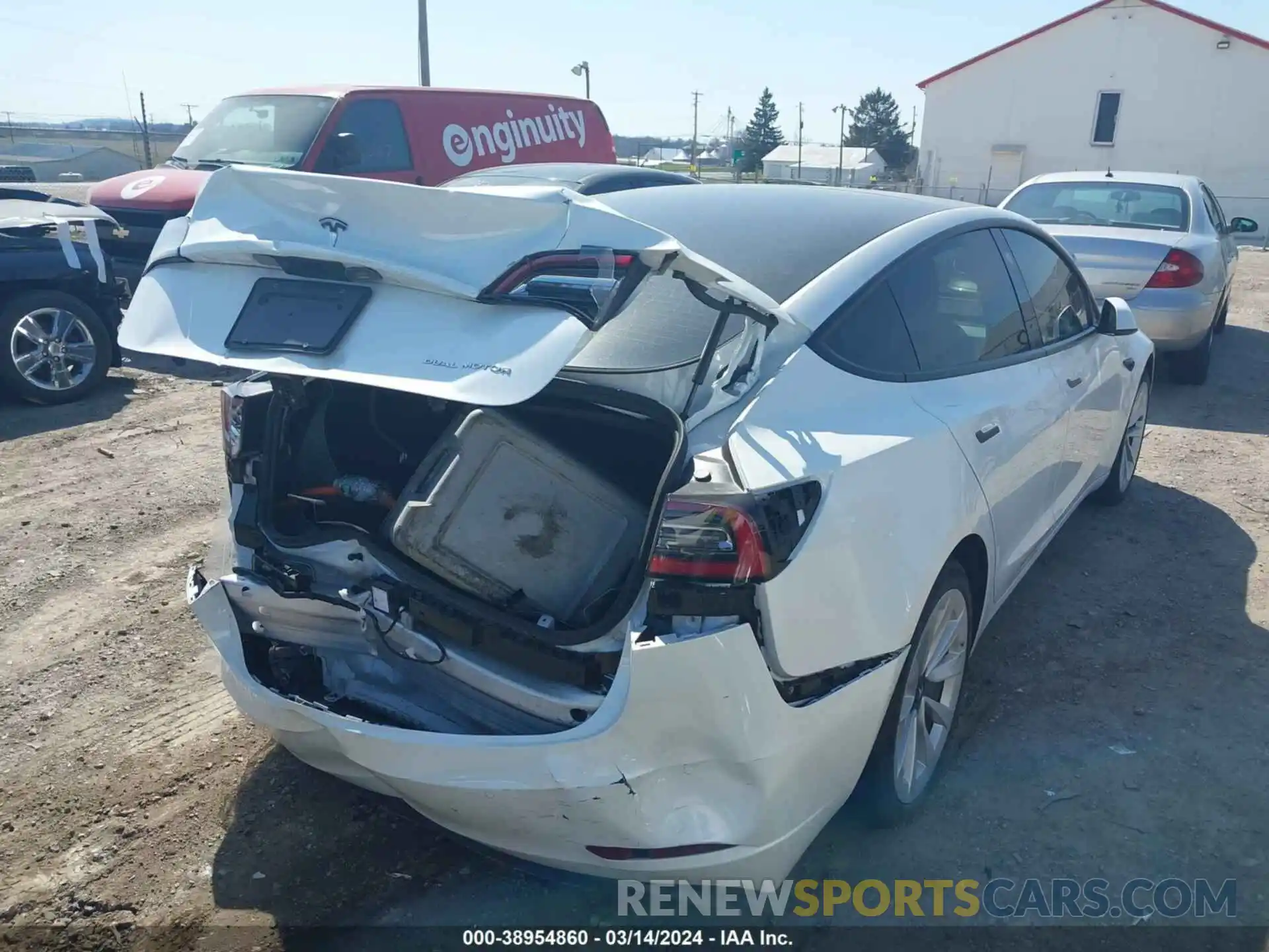 4 Photograph of a damaged car 5YJ3E1EB2NF110930 TESLA MODEL 3 2022