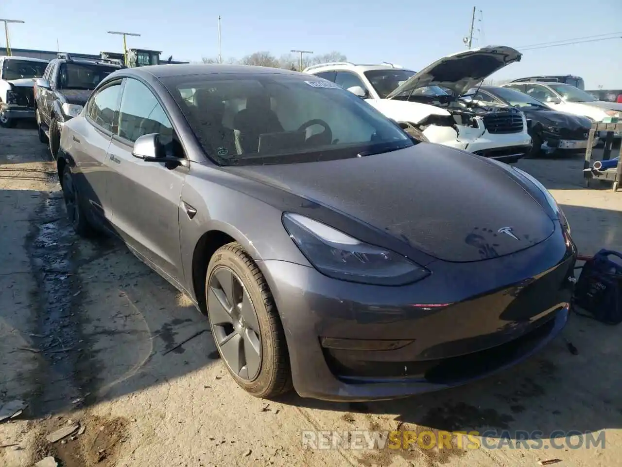 1 Photograph of a damaged car 5YJ3E1EB2NF113424 TESLA MODEL 3 2022