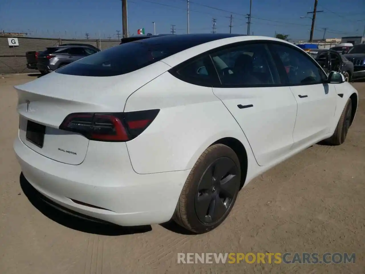 4 Photograph of a damaged car 5YJ3E1EB2NF121703 TESLA MODEL 3 2022