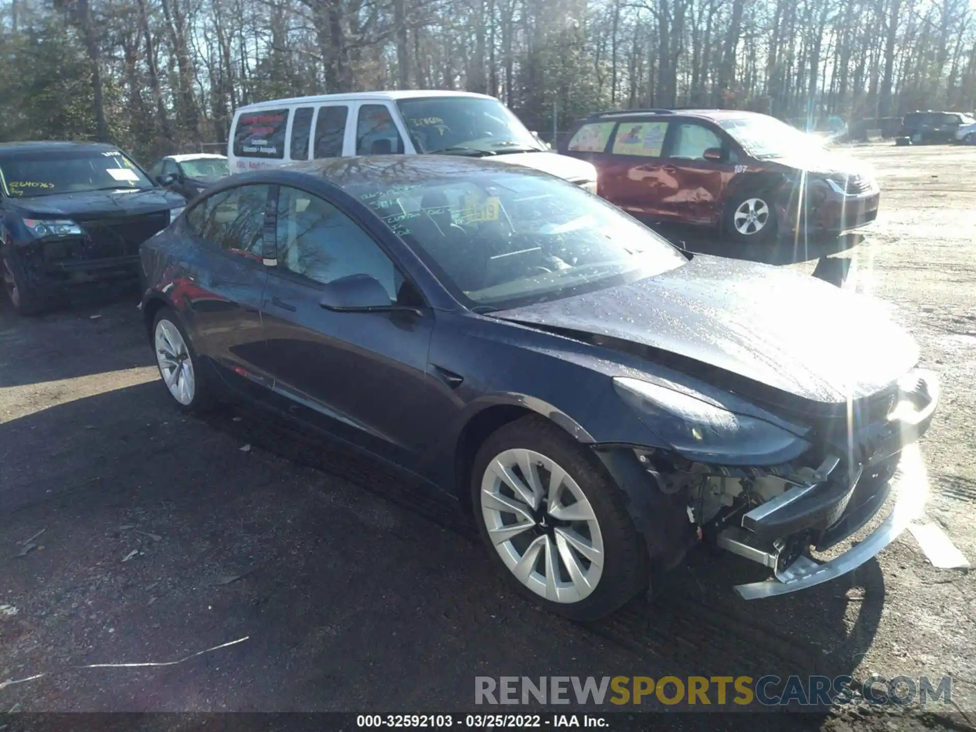 1 Photograph of a damaged car 5YJ3E1EB2NF126318 TESLA MODEL 3 2022