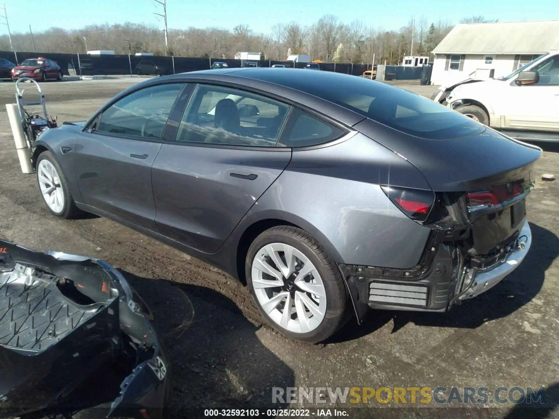 3 Photograph of a damaged car 5YJ3E1EB2NF126318 TESLA MODEL 3 2022