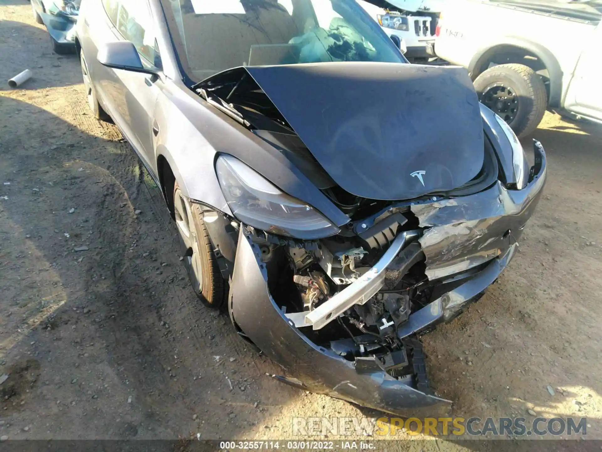 6 Photograph of a damaged car 5YJ3E1EB2NF130725 TESLA MODEL 3 2022