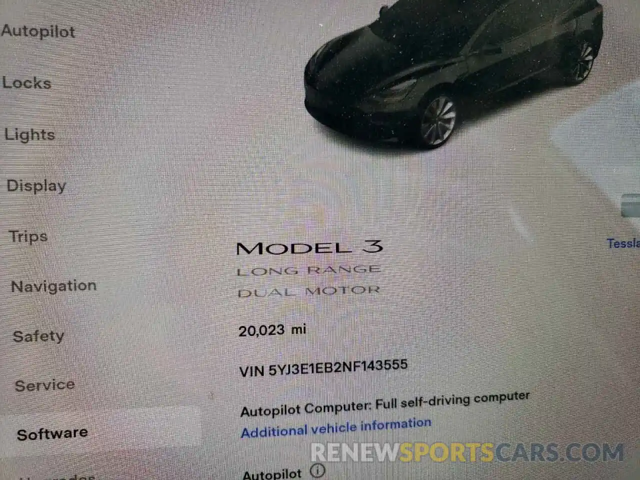 8 Фотография поврежденного автомобиля 5YJ3E1EB2NF143555 TESLA MODEL 3 2022