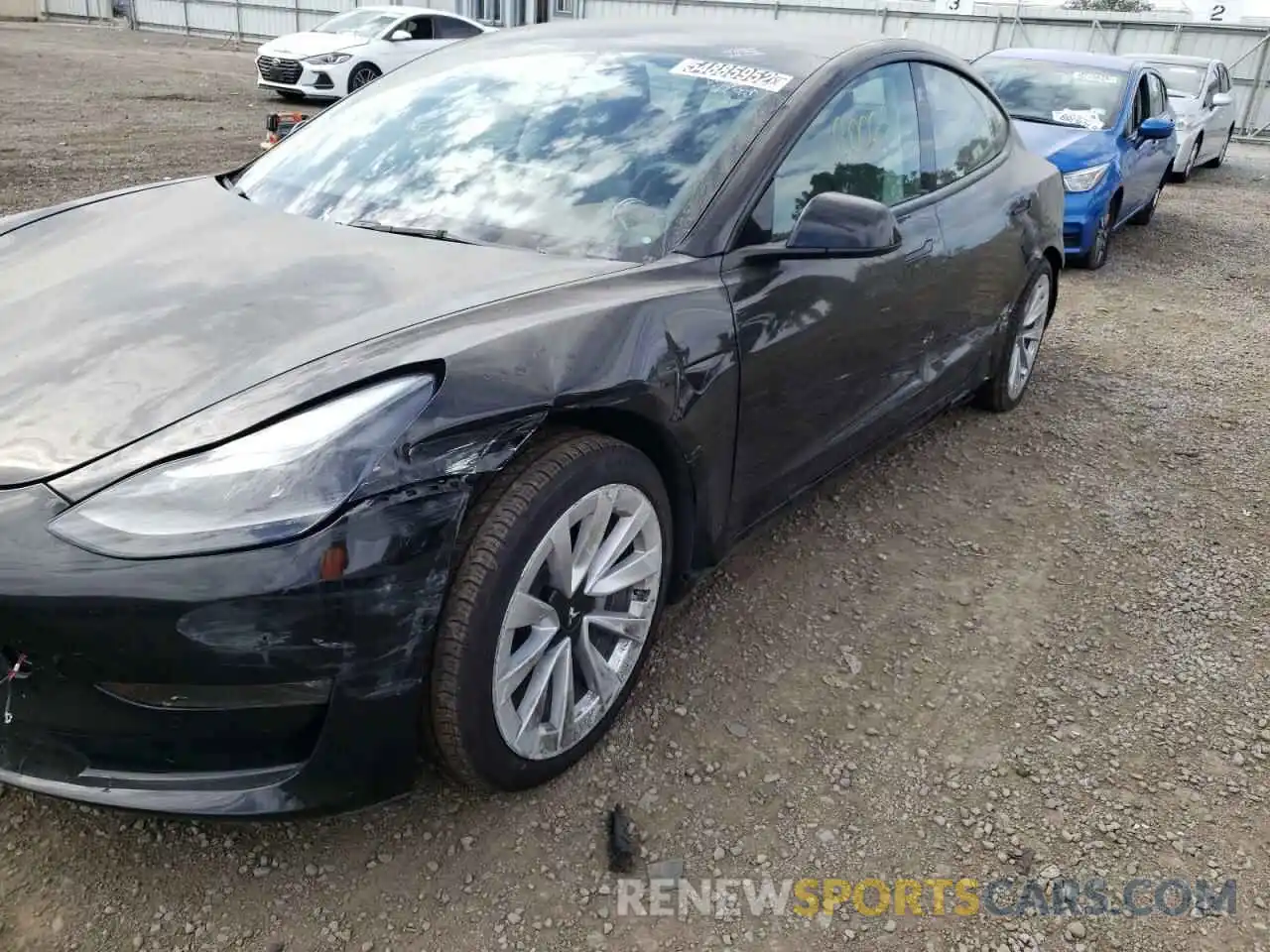 9 Фотография поврежденного автомобиля 5YJ3E1EB2NF143555 TESLA MODEL 3 2022