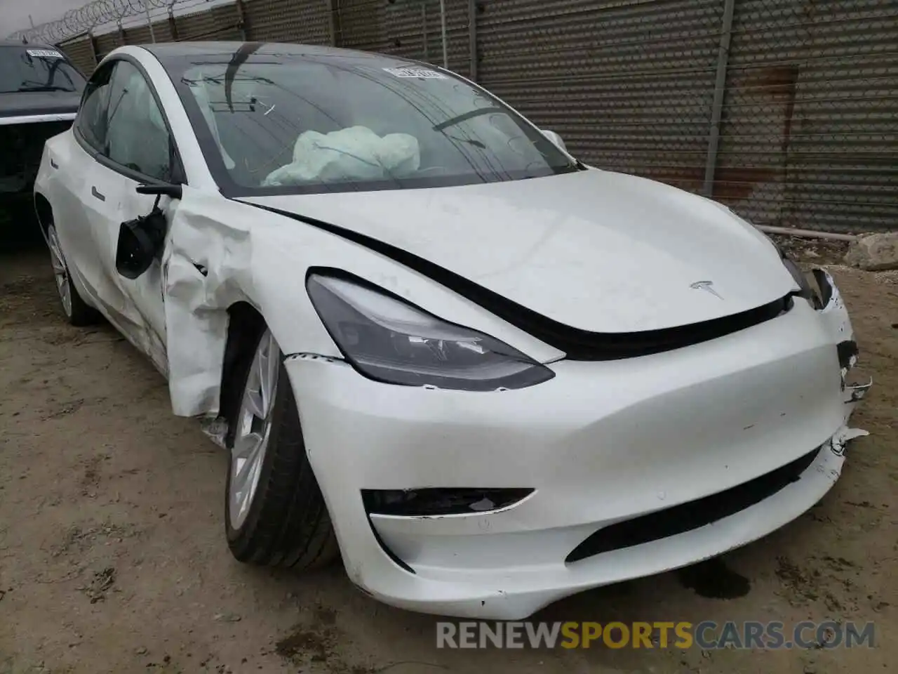 1 Photograph of a damaged car 5YJ3E1EB2NF143569 TESLA MODEL 3 2022