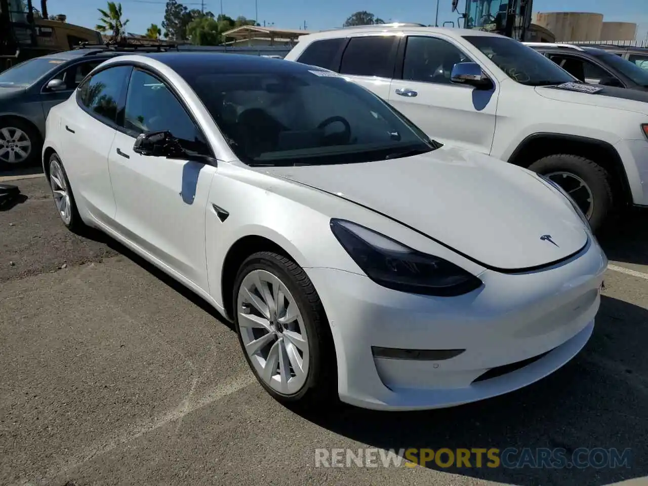 1 Photograph of a damaged car 5YJ3E1EB2NF144429 TESLA MODEL 3 2022