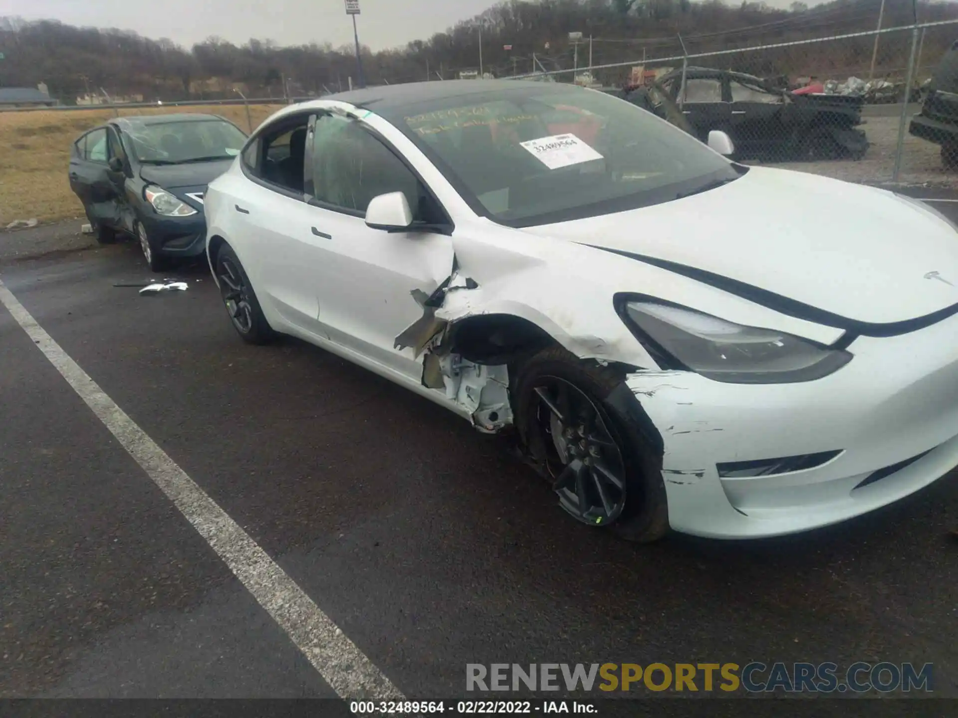 6 Photograph of a damaged car 5YJ3E1EB2NF162154 TESLA MODEL 3 2022