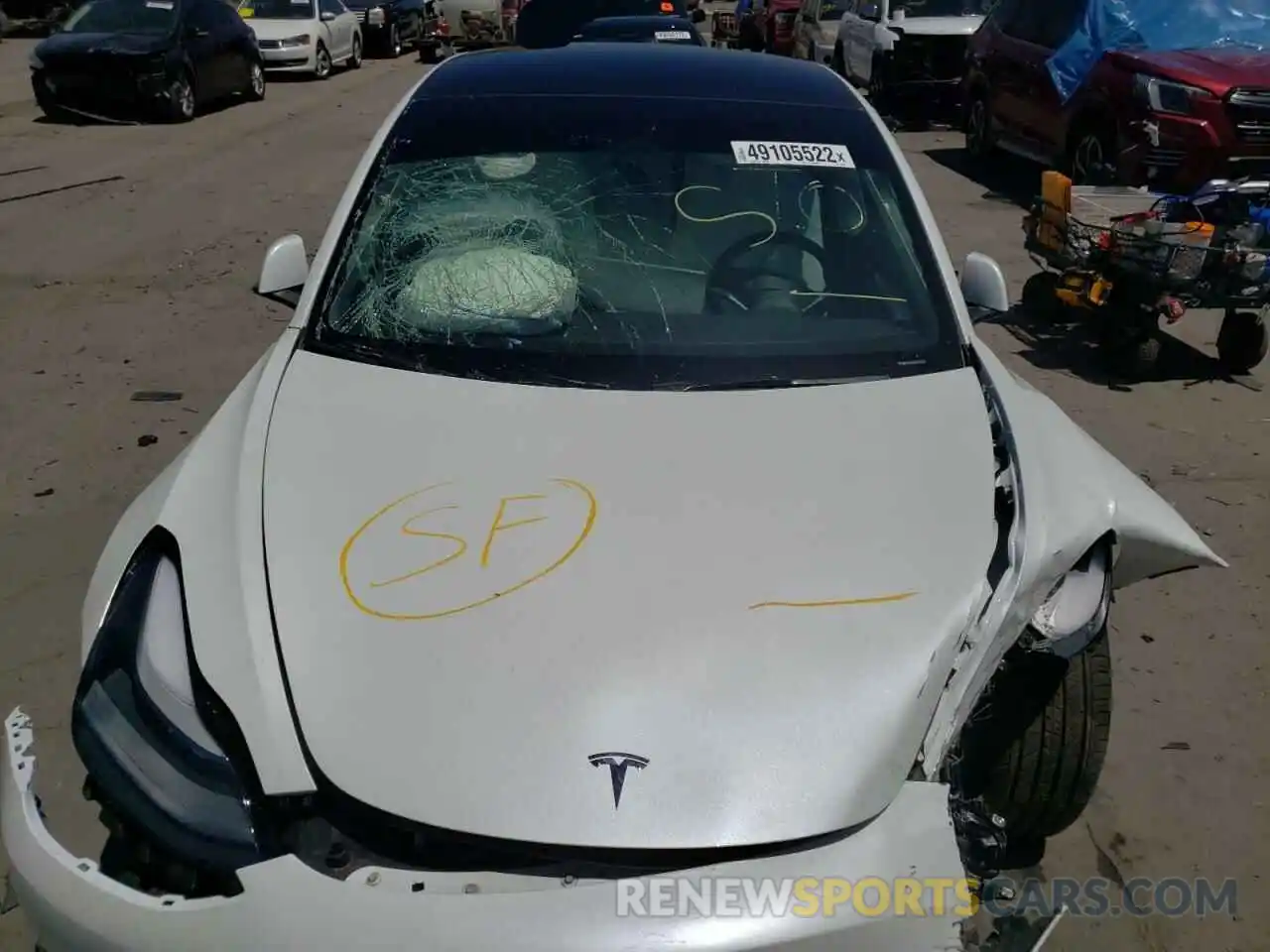 9 Photograph of a damaged car 5YJ3E1EB2NF180895 TESLA MODEL 3 2022