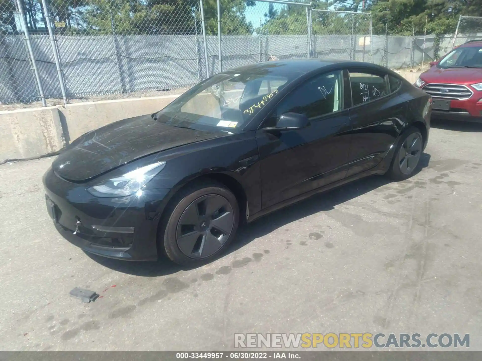 2 Photograph of a damaged car 5YJ3E1EB2NF185028 TESLA MODEL 3 2022