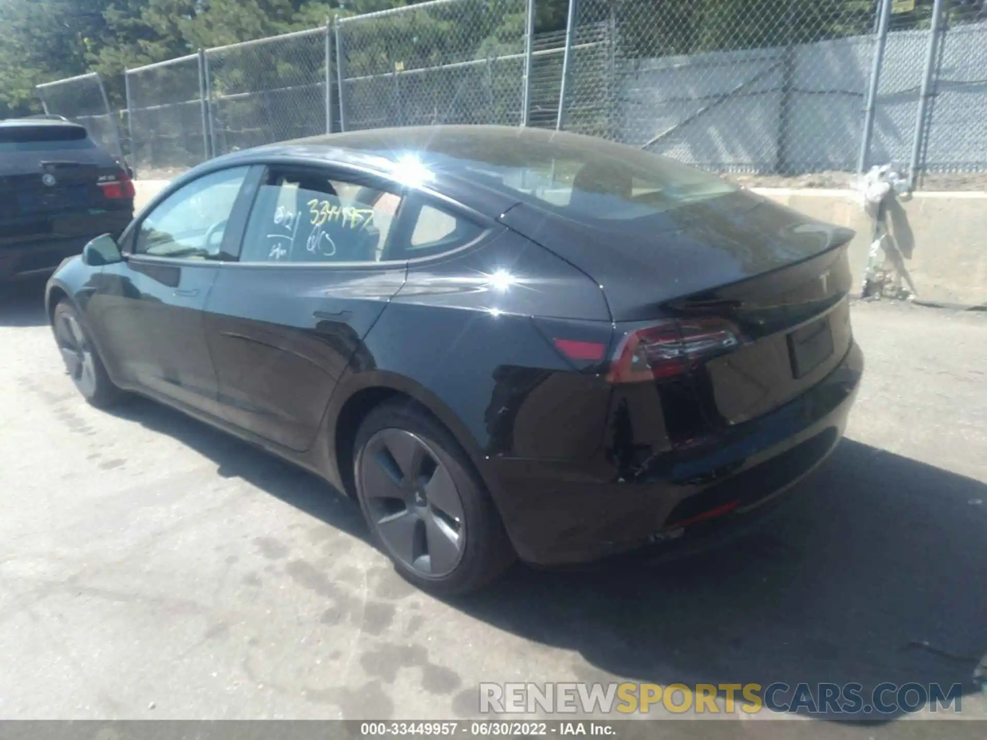 3 Photograph of a damaged car 5YJ3E1EB2NF185028 TESLA MODEL 3 2022