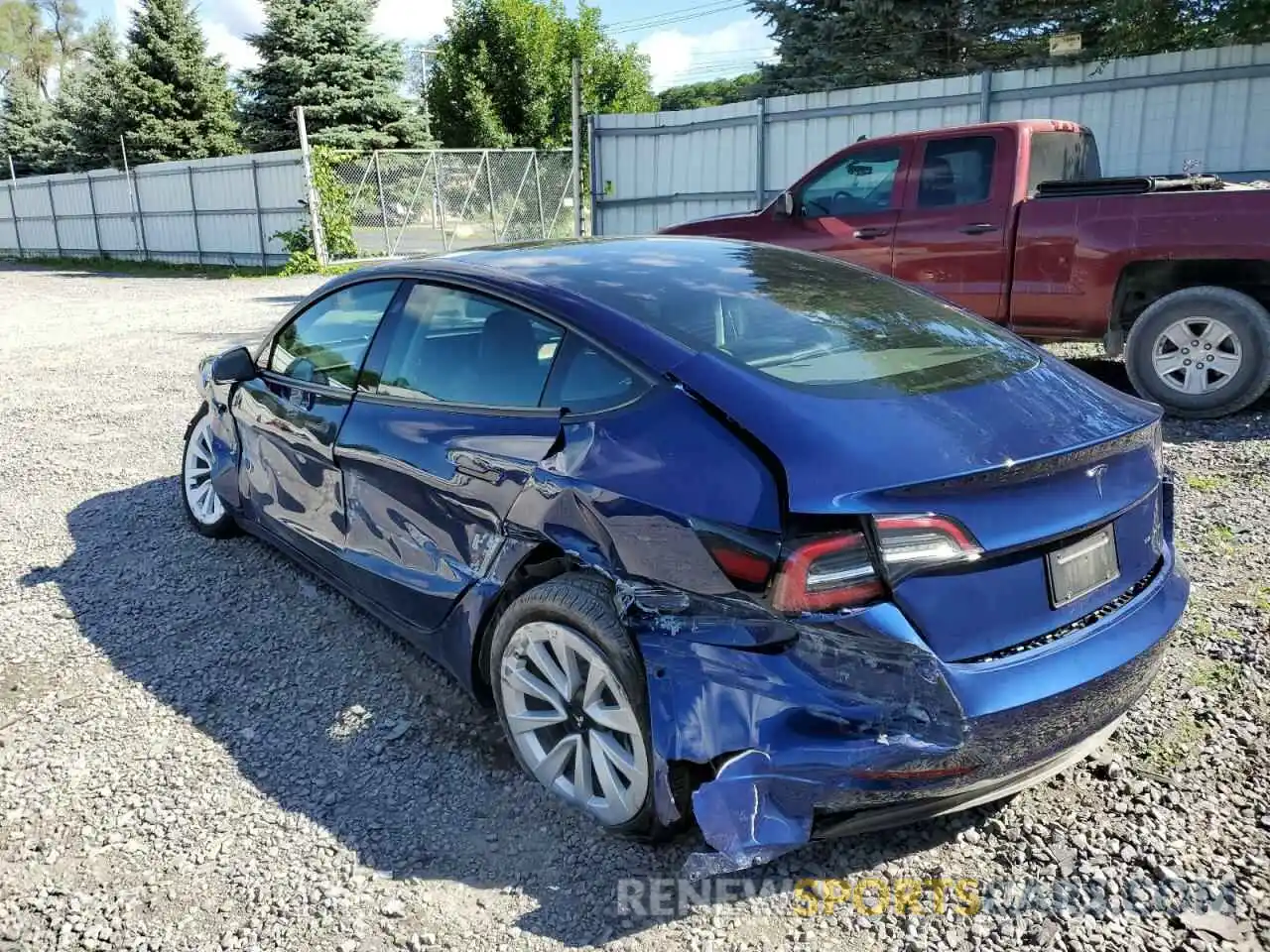 9 Photograph of a damaged car 5YJ3E1EB2NF187538 TESLA MODEL 3 2022