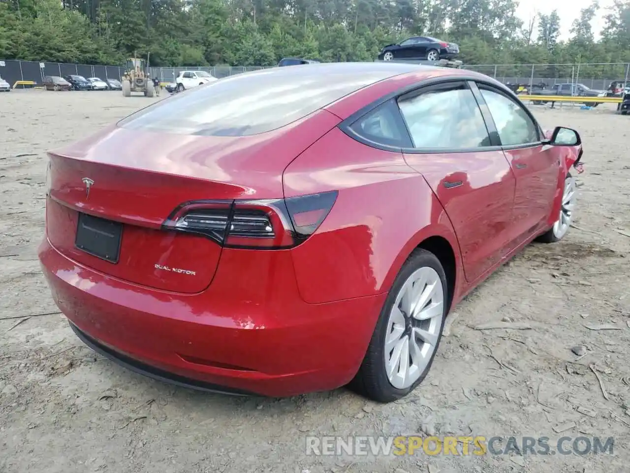 4 Photograph of a damaged car 5YJ3E1EB2NF187961 TESLA MODEL 3 2022