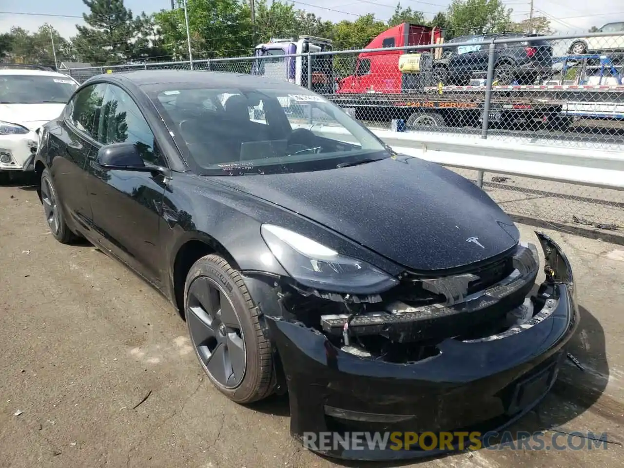 1 Photograph of a damaged car 5YJ3E1EB2NF192254 TESLA MODEL 3 2022