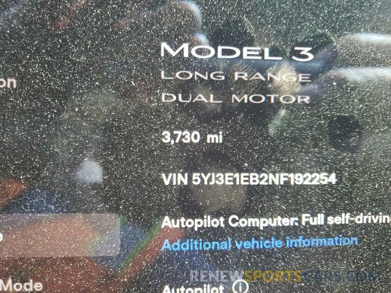 8 Фотография поврежденного автомобиля 5YJ3E1EB2NF192254 TESLA MODEL 3 2022