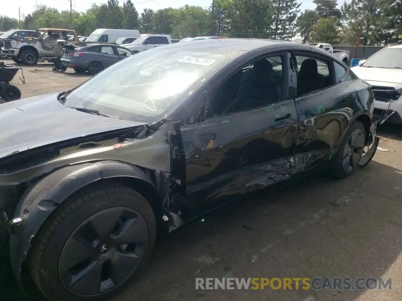 9 Photograph of a damaged car 5YJ3E1EB2NF192254 TESLA MODEL 3 2022