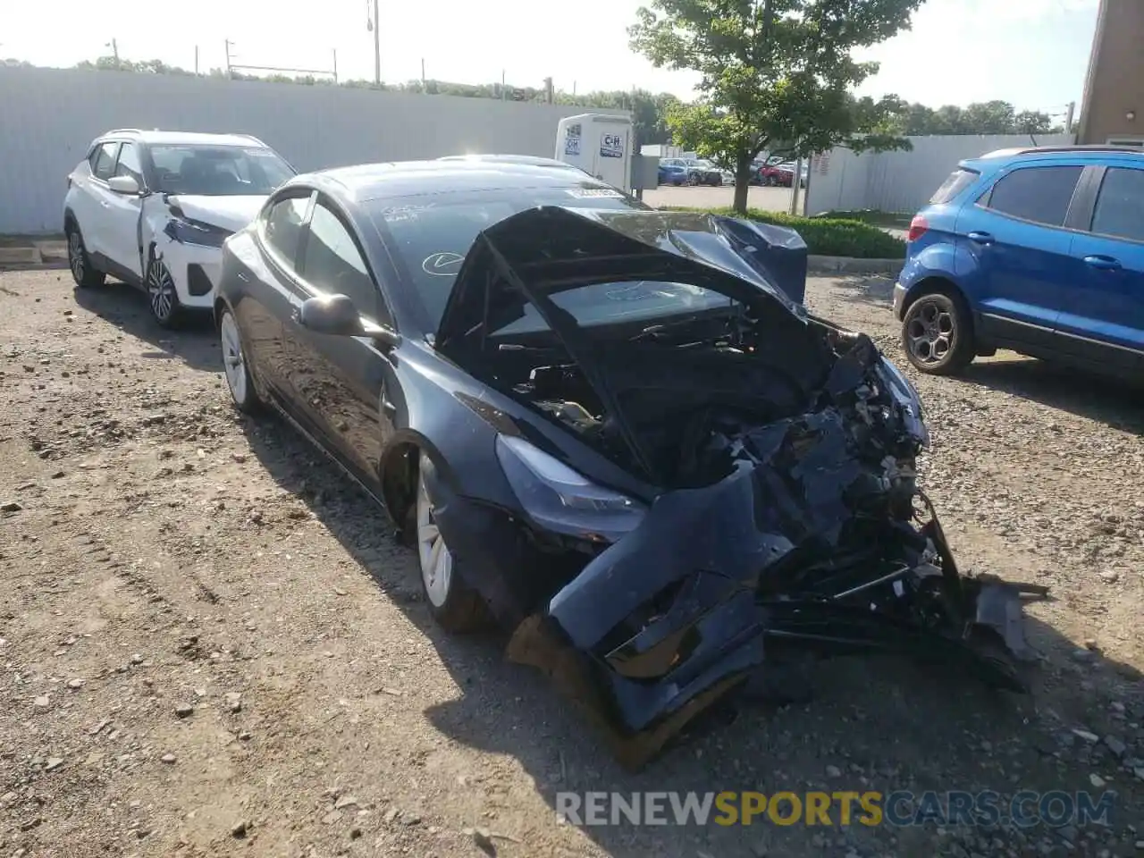 1 Photograph of a damaged car 5YJ3E1EB2NF192299 TESLA MODEL 3 2022