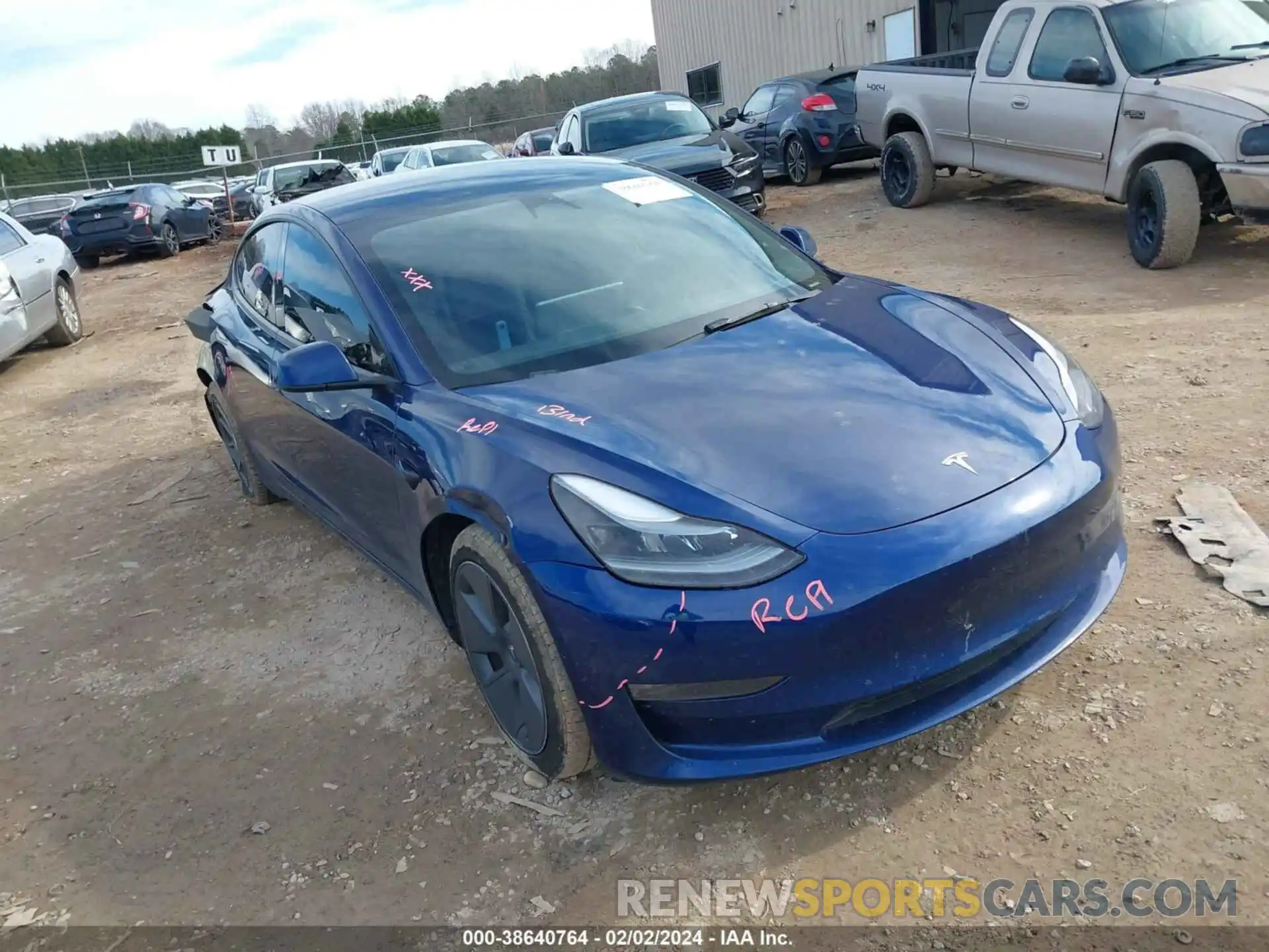 1 Photograph of a damaged car 5YJ3E1EB2NF207660 TESLA MODEL 3 2022