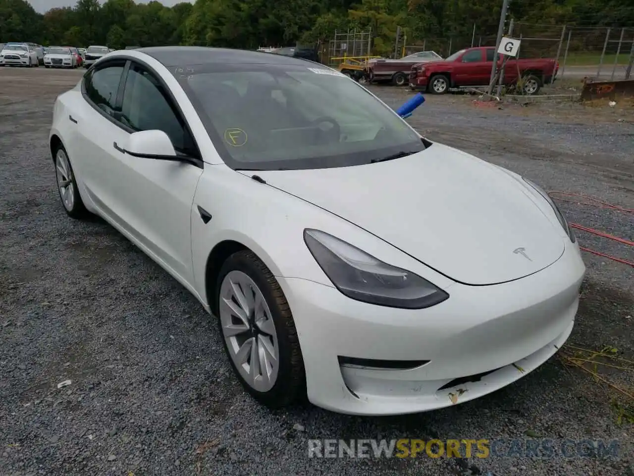 1 Photograph of a damaged car 5YJ3E1EB2NF229688 TESLA MODEL 3 2022