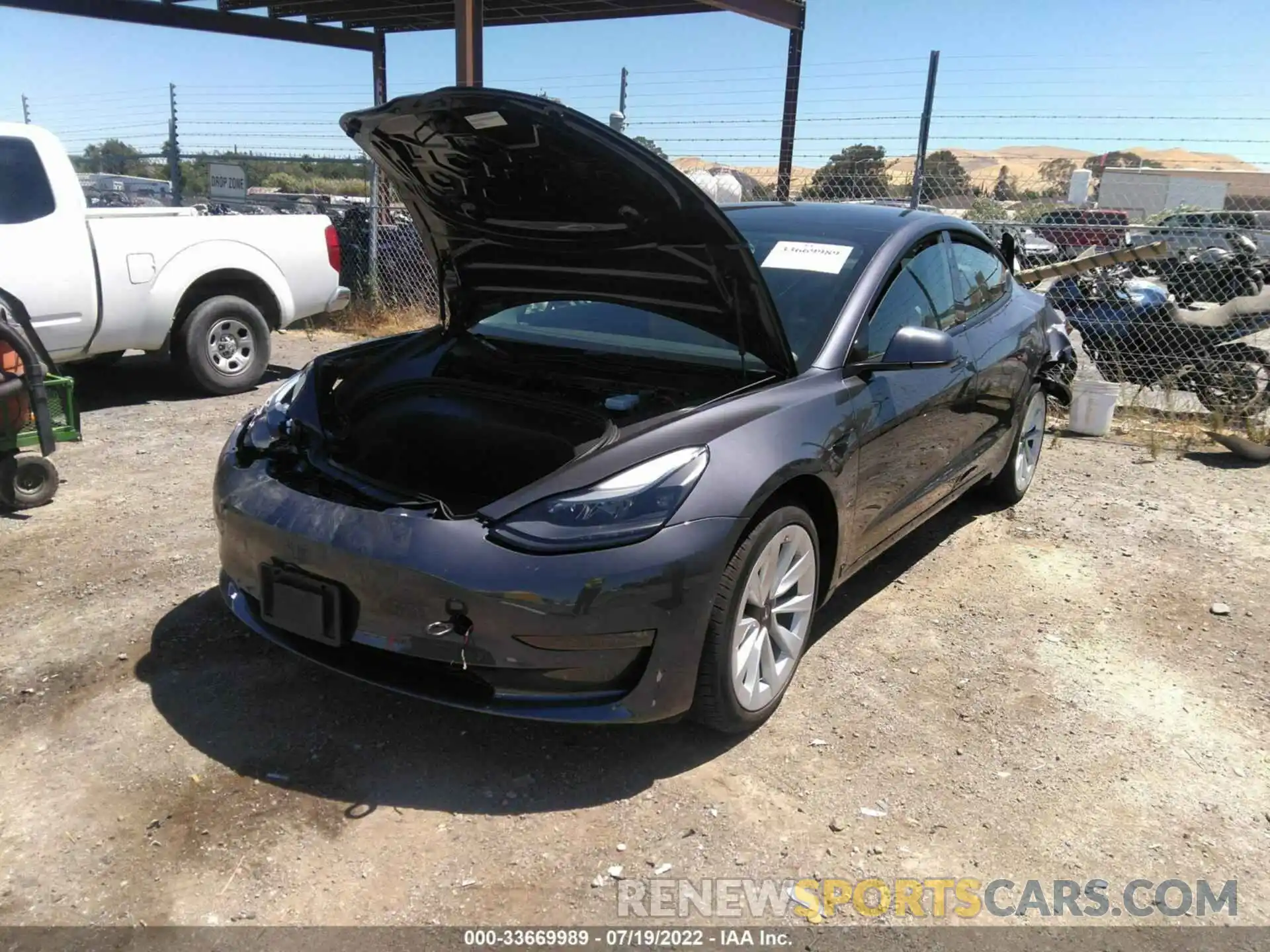 2 Фотография поврежденного автомобиля 5YJ3E1EB2NF234258 TESLA MODEL 3 2022