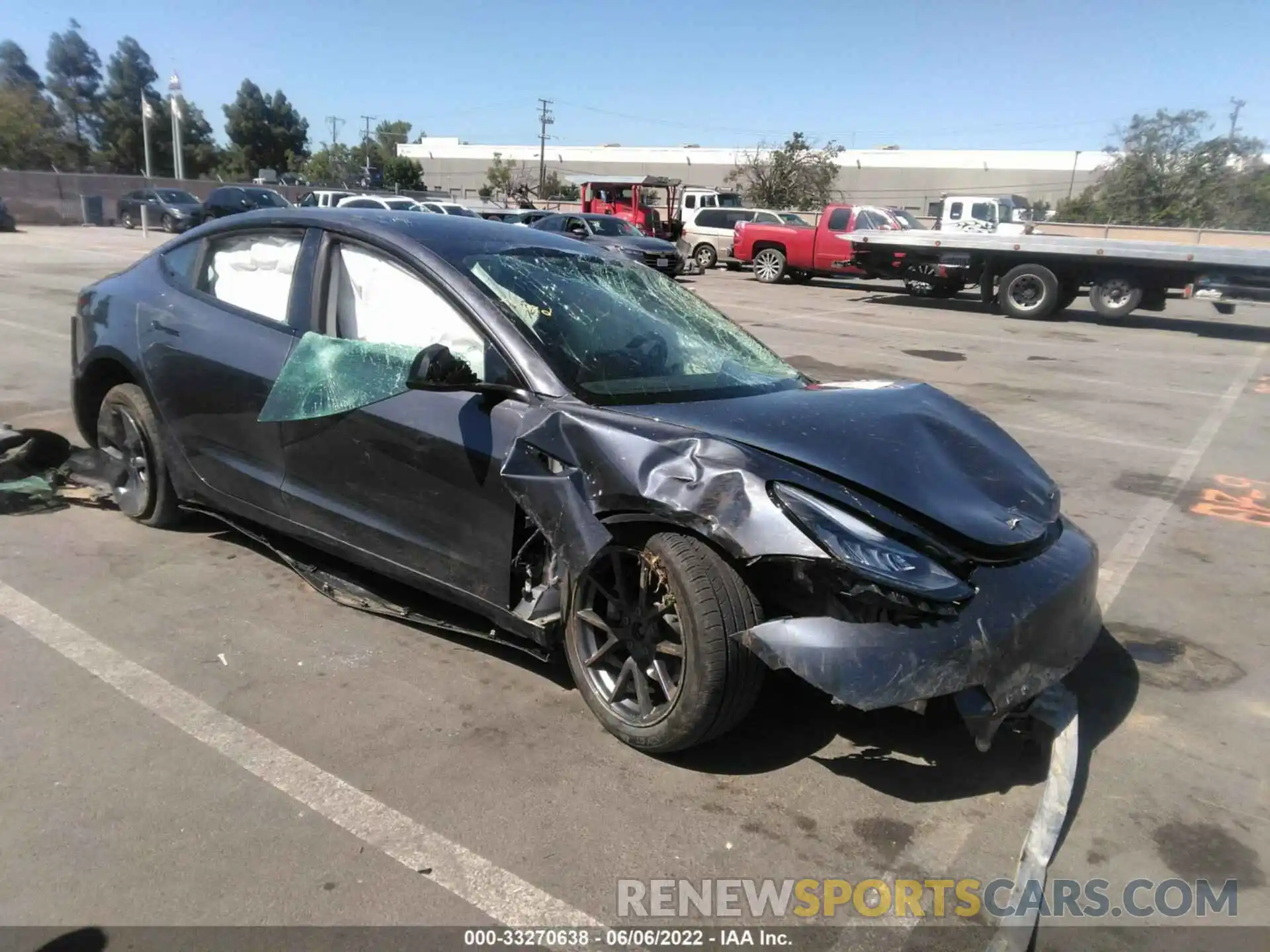 1 Photograph of a damaged car 5YJ3E1EB2NF244465 TESLA MODEL 3 2022