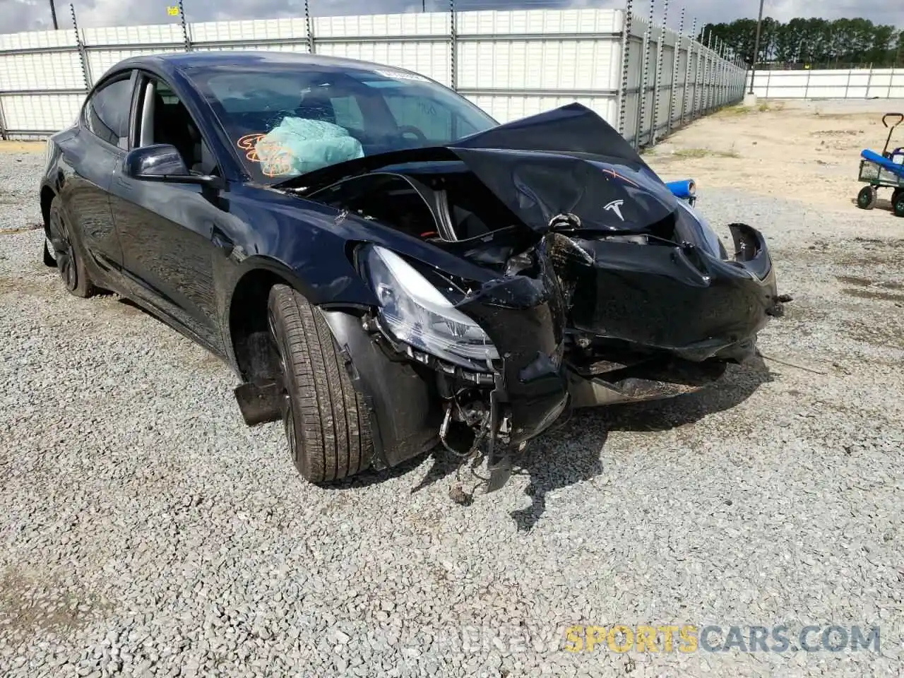 9 Photograph of a damaged car 5YJ3E1EB2NF267535 TESLA MODEL 3 2022