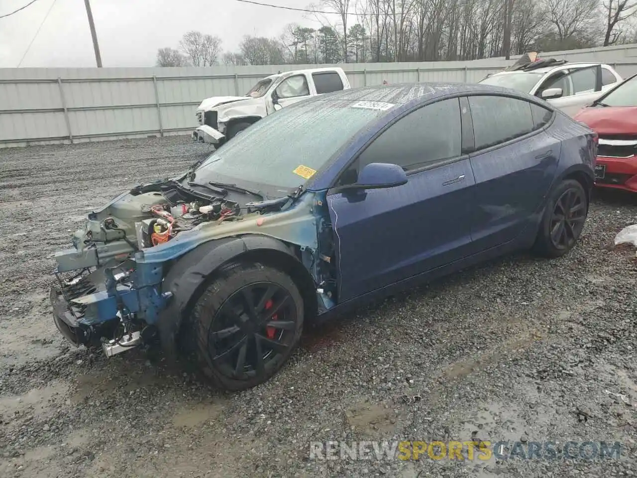 1 Photograph of a damaged car 5YJ3E1EB2NF323294 TESLA MODEL 3 2022