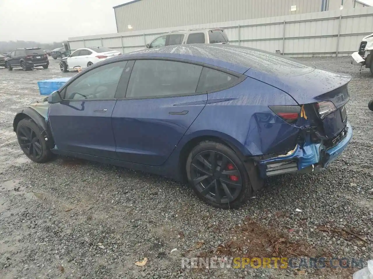 2 Photograph of a damaged car 5YJ3E1EB2NF323294 TESLA MODEL 3 2022