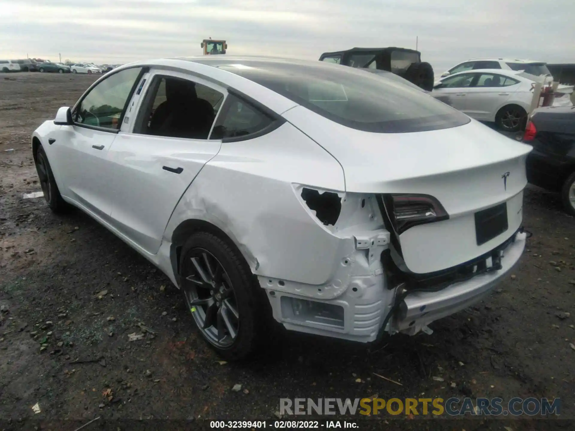 2 Photograph of a damaged car 5YJ3E1EB3NF105476 TESLA MODEL 3 2022