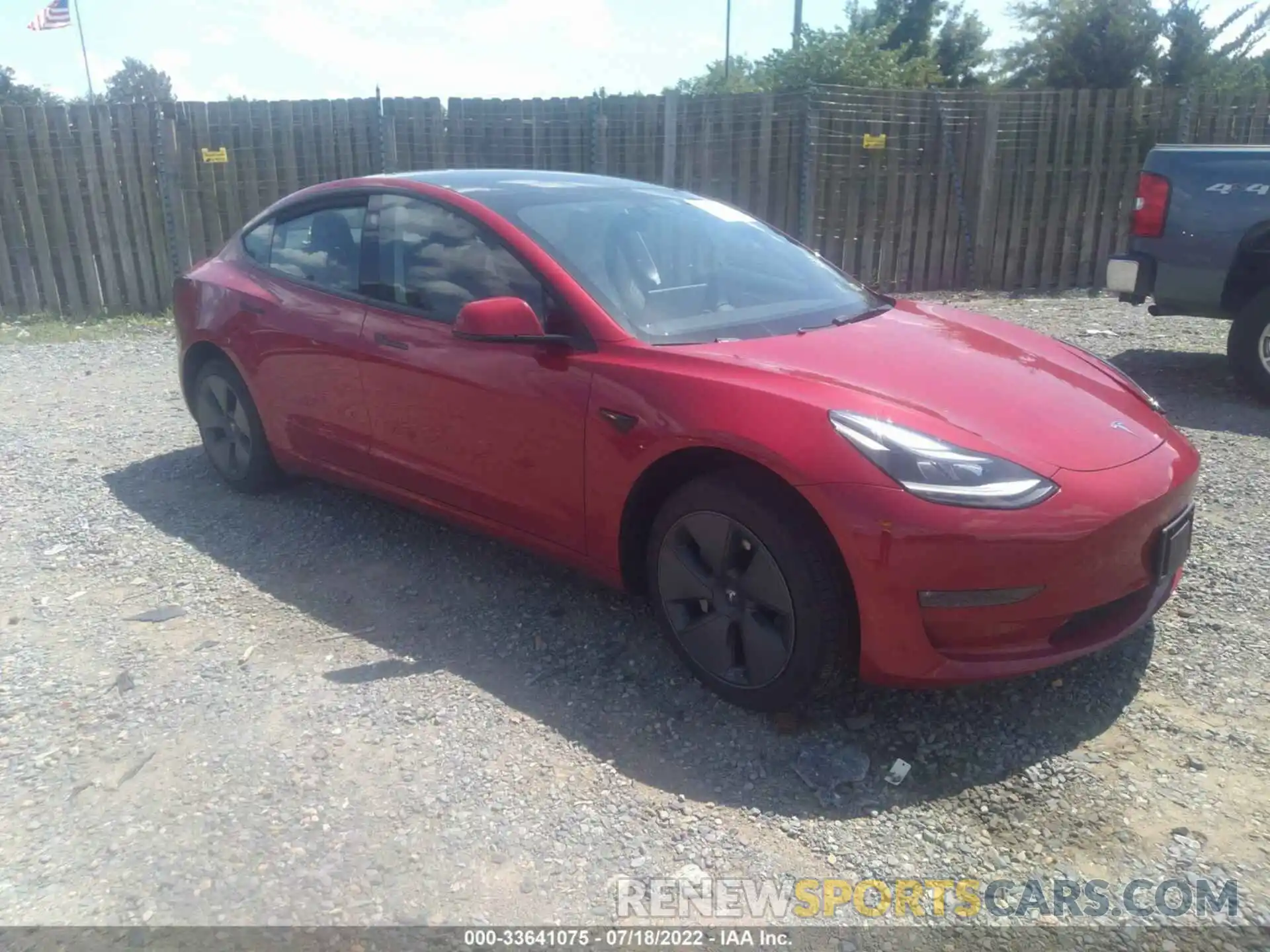 1 Photograph of a damaged car 5YJ3E1EB3NF109172 TESLA MODEL 3 2022