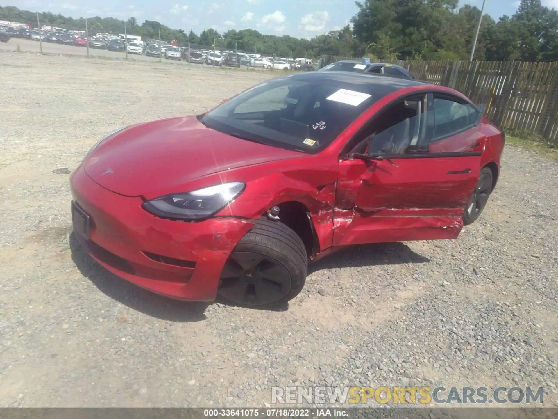 2 Photograph of a damaged car 5YJ3E1EB3NF109172 TESLA MODEL 3 2022