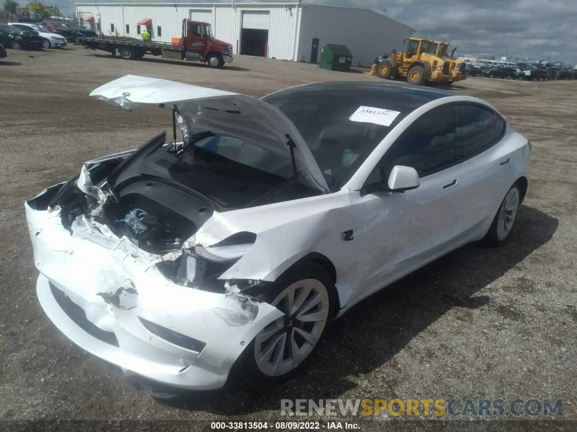 2 Photograph of a damaged car 5YJ3E1EB3NF114971 TESLA MODEL 3 2022